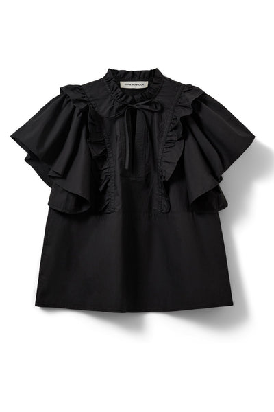 MERLINDASW FRILL TOP 1000 Svart - S262117 Thumbnail