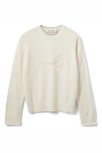 MINNIKSW STICKAD TRÖJA 0101 Off white - S261190 Thumbnail
