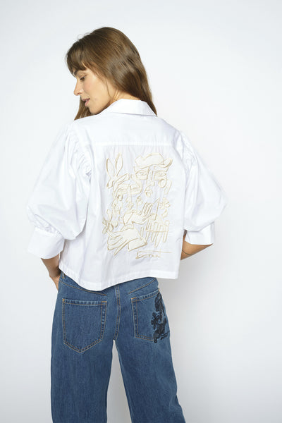 MMAdjao Bernat Emb Shirt White - 183240 Thumbnail