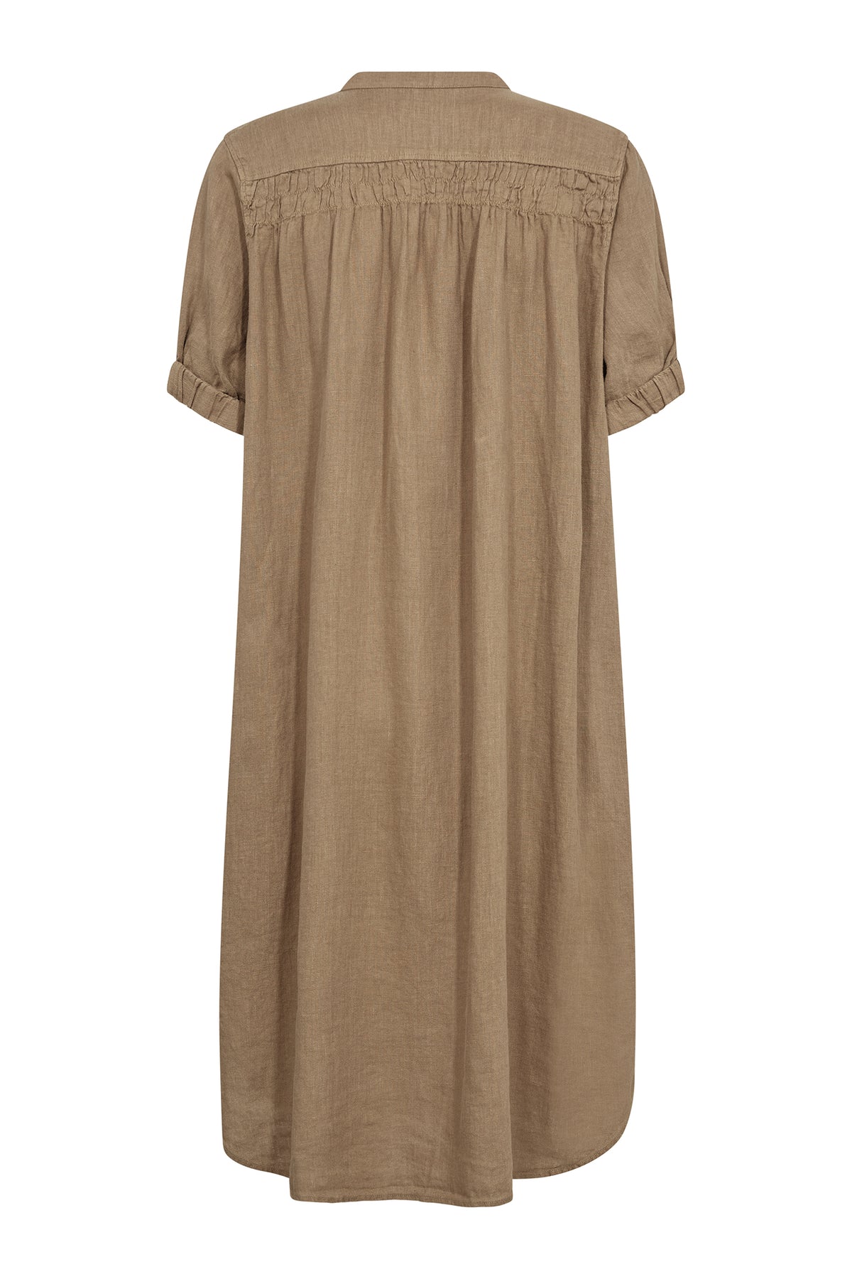 MMArleth SS Linen Dress Petrified Oak - 177990