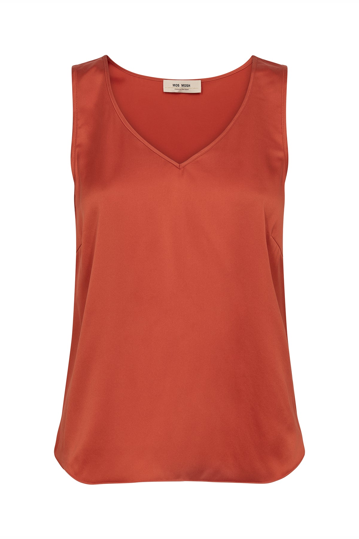 MMAstrid V-ringat linne i siden Spicy Orange - 153590