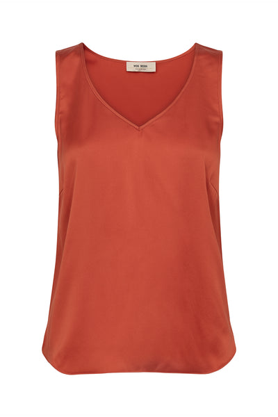 MMAstrid V-ringat linne i siden Spicy Orange - 153590 Thumbnail