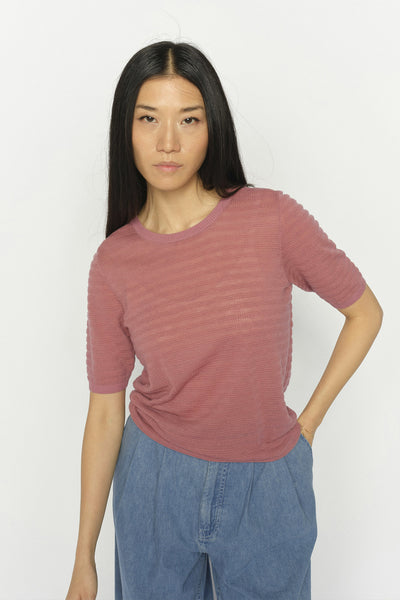 MMBouch Dotty SS Knit DUSTY ROSE - 176730 Thumbnail