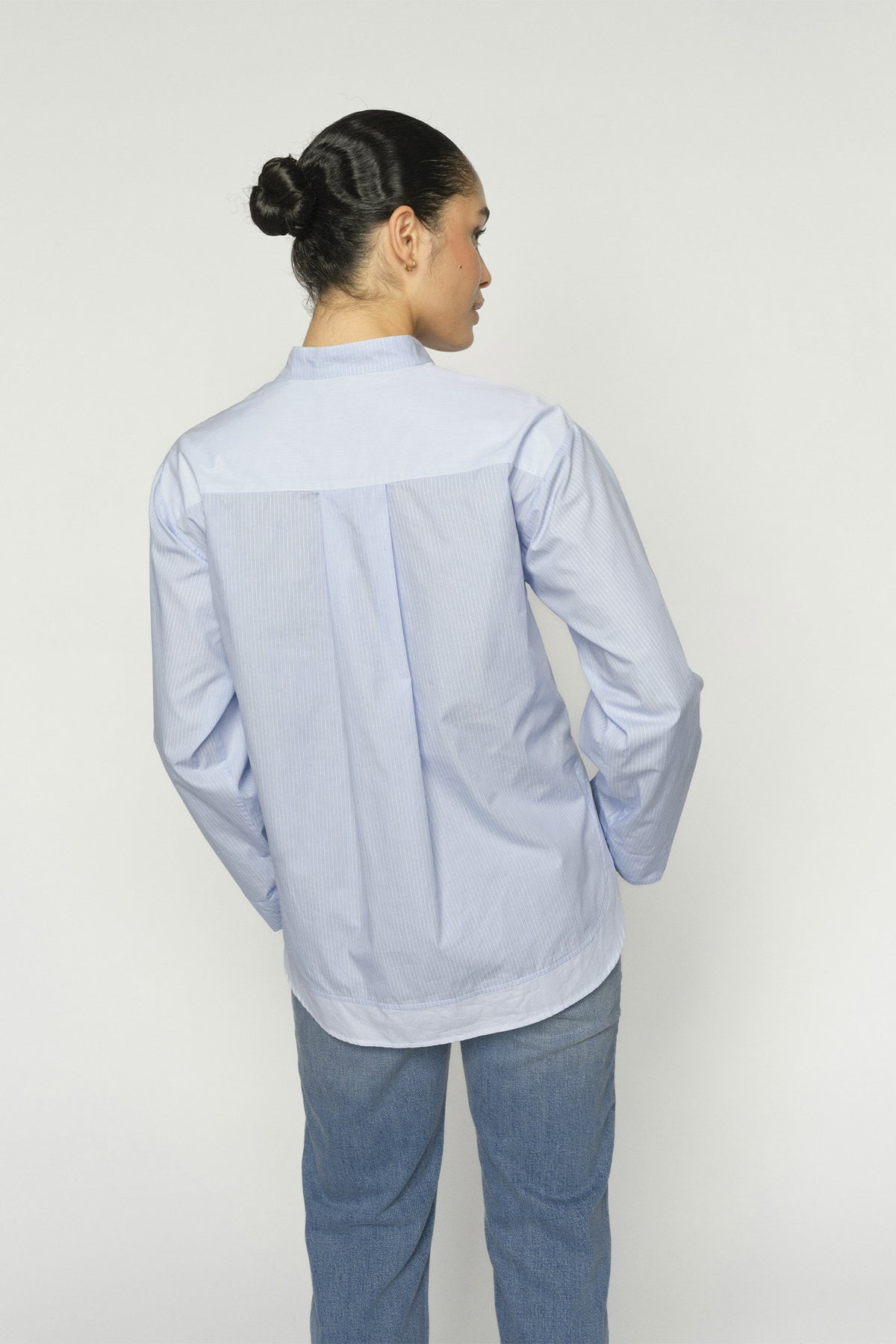 MMBronwyn Stripe Shirt Brunnera Blue - 178040