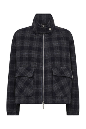MMCamille Check Jacket Salute Navy - 181420