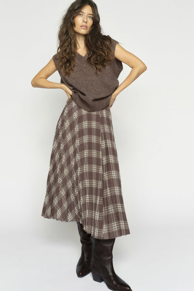 MMChari Chaz Skirt Coffee Quartz - 177240 Thumbnail