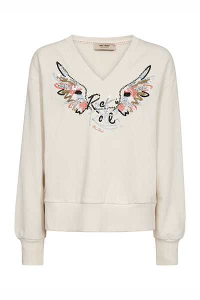 MMCosette V-LS Spring Sweatshirt ECRU - 178020 Thumbnail