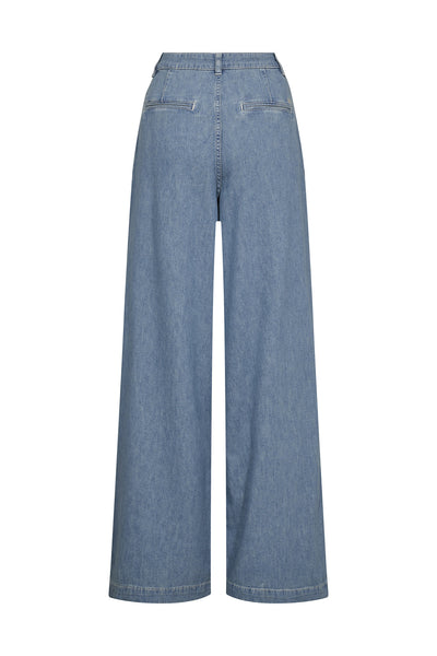 MMDagny Pleat Jeans Ljusblå - 178590 Thumbnail