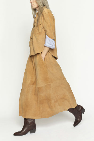 MMDeena Suede Skirt TAN - 177620 Thumbnail