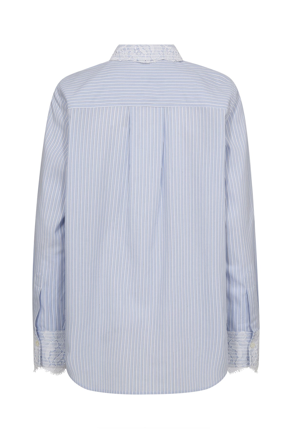MMElinda Stripe Lace Shirt Brunnera Blue - 177120