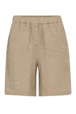 MMEmmie linne Bermuda-shorts Petrified Oak - 168480