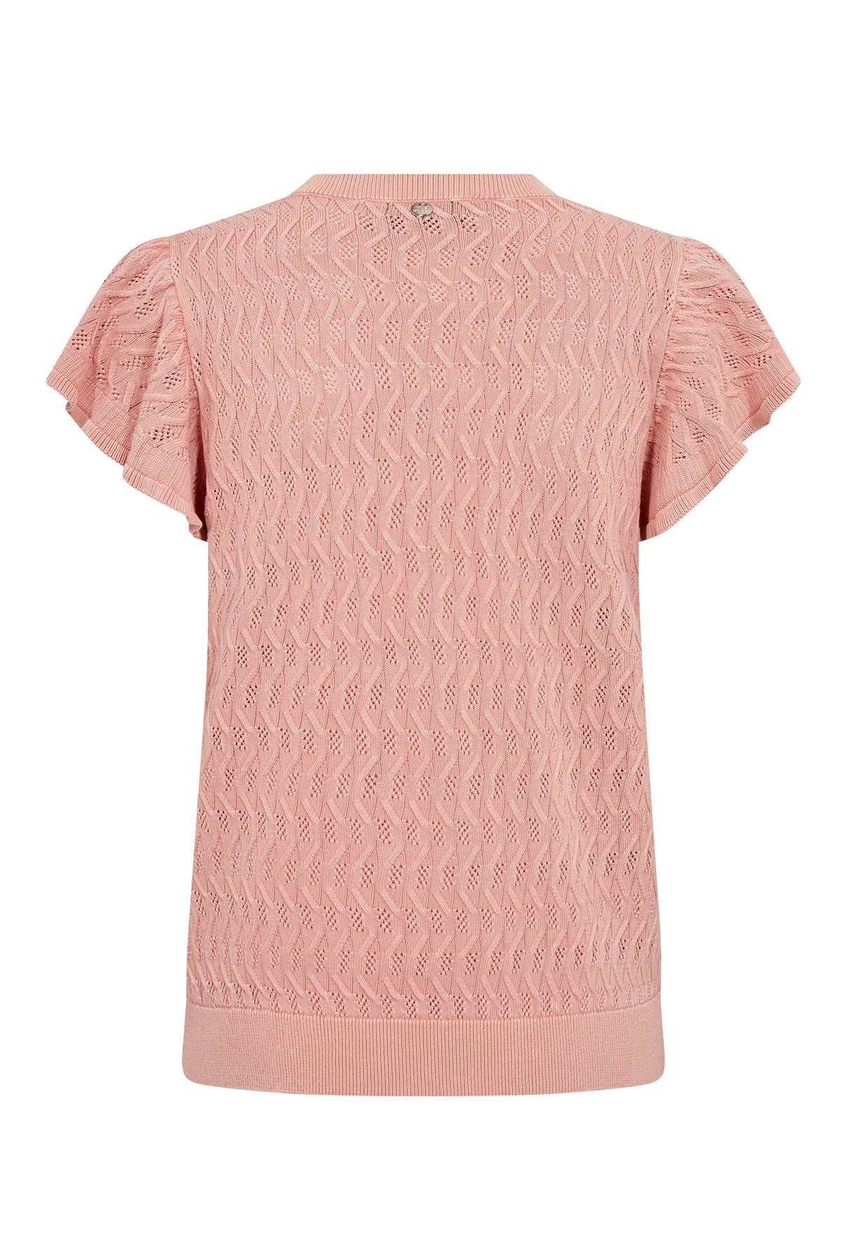 MMGanna Mönstrad O-Neck Stickad Tröja Peachy - 177580