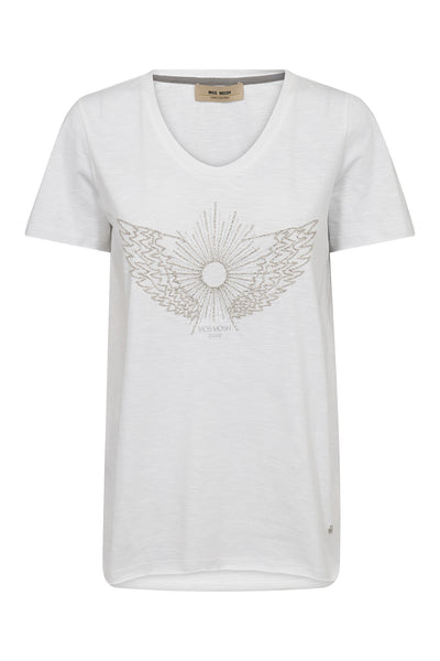 MMGethi O-SS Glam Tee Vit - 175060 Thumbnail