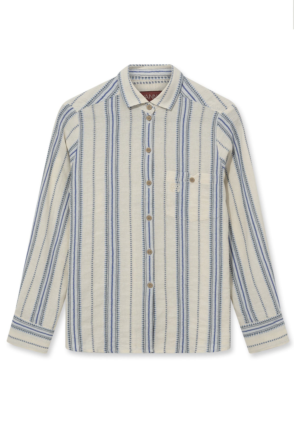 MMHGrow Jacquard-skjorta Cerulean - 800276