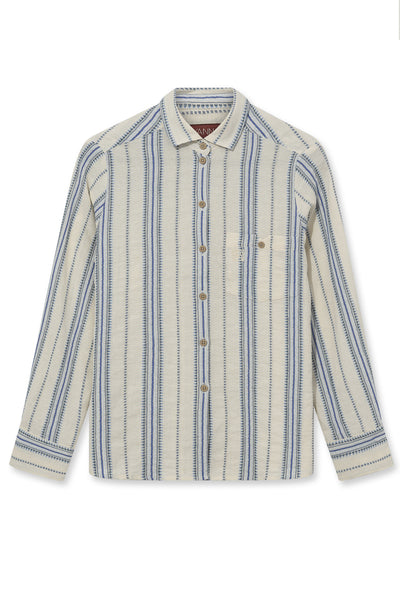 MMHGrow Jacquard-skjorta Cerulean - 800276 Thumbnail