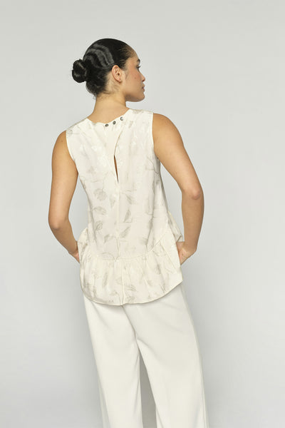 MMIxo Leaf Jacq Top ECRU - 178350 Thumbnail