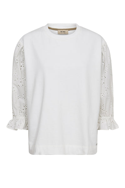 MMJaya 3/4 O-neck Sweatshirt Vit - 176850 Thumbnail