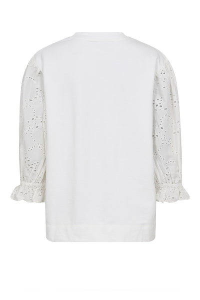 MMJaya 3/4 O-neck Sweatshirt Vit - 176850 Thumbnail