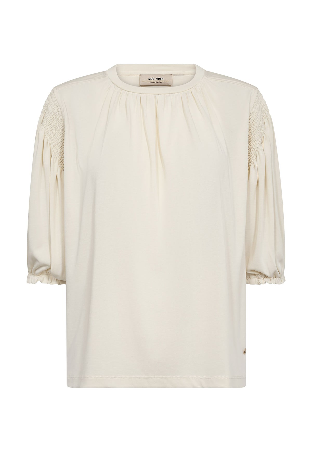 MMJewi 3/4-ärmad T-shirt med rund hals ECRU - 177440