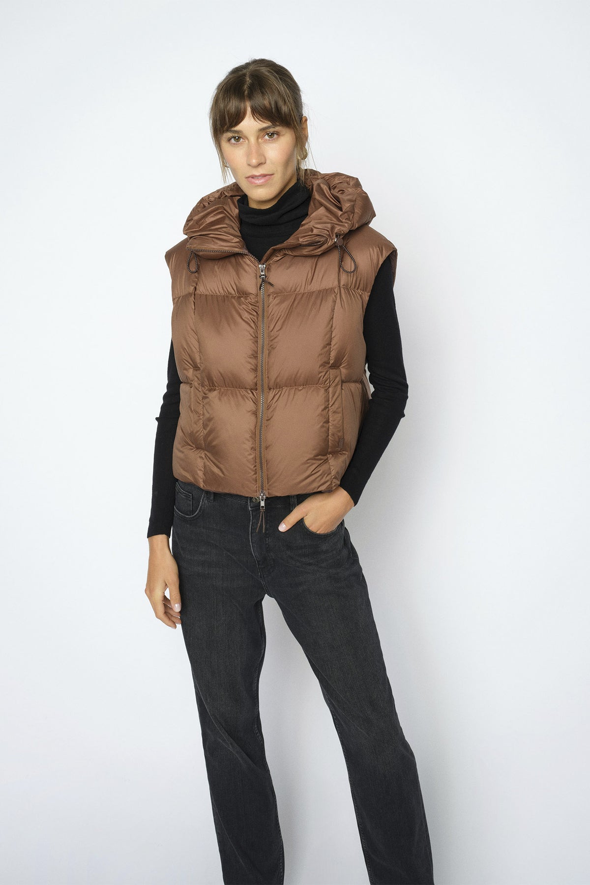 MMKiara Tally Down Vest Downtown Brown - 181370