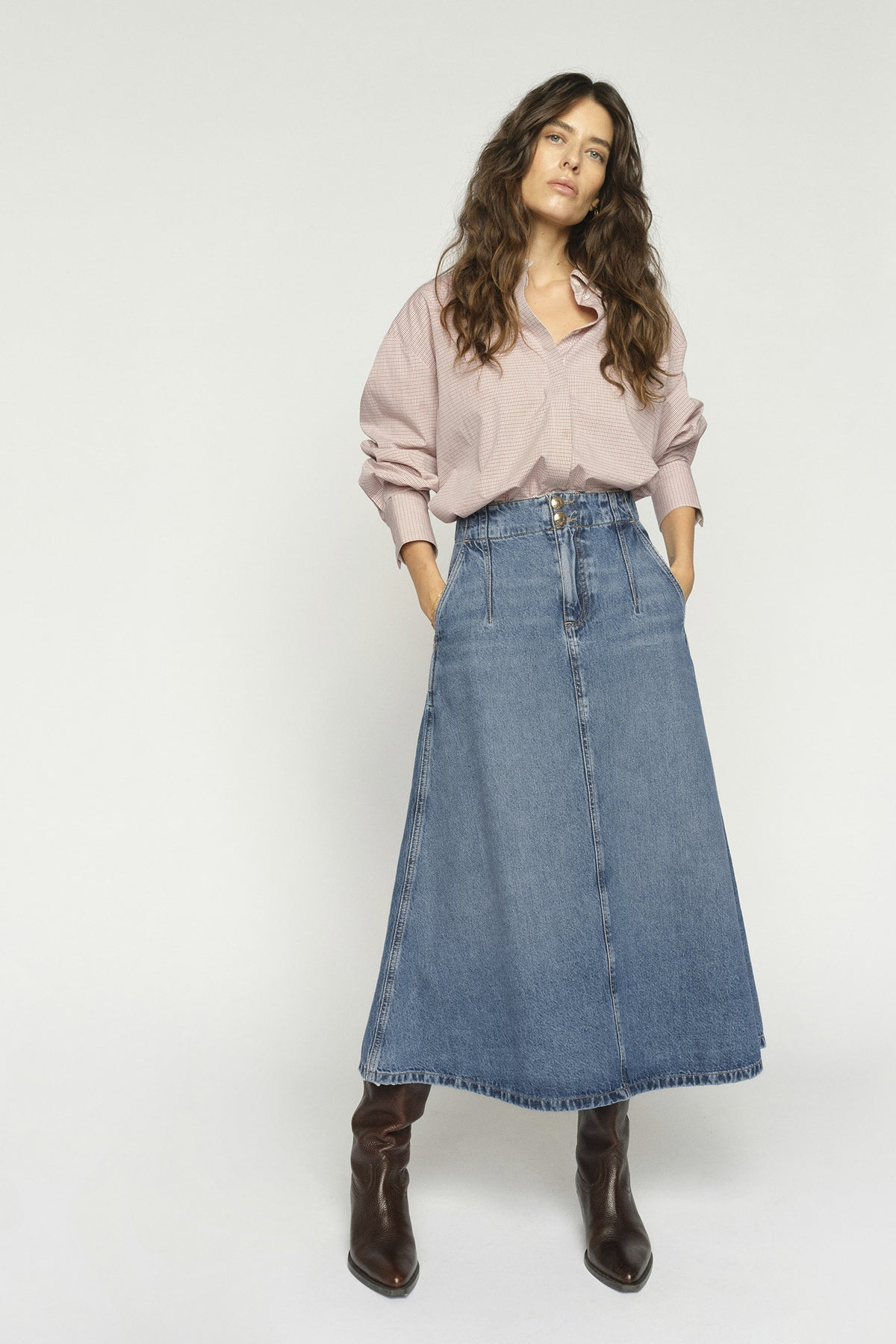 MMLeala Denimskirt Mid Blue - 178130
