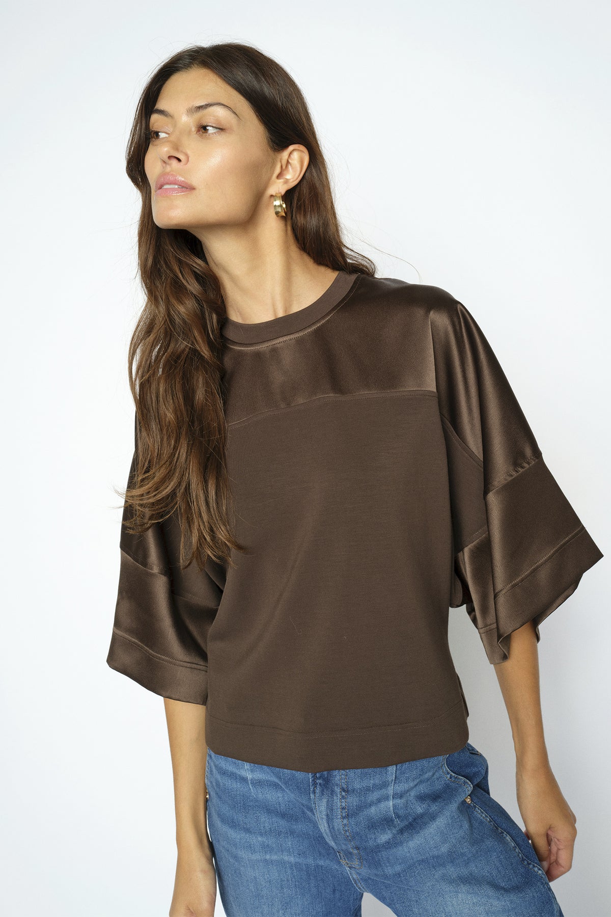MMLela O-SS Satin Sweatshirt Delicioso - 180840