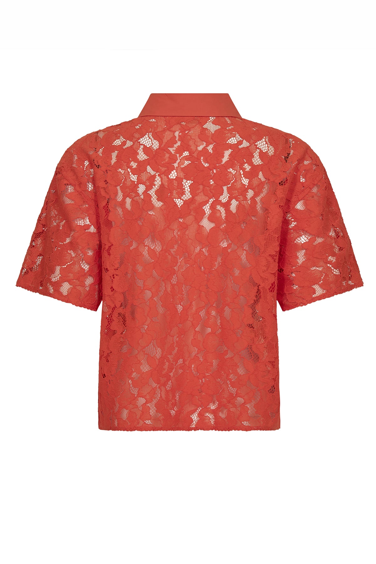 MMLia River SS Lace Shirt Spicy Orange - 177140