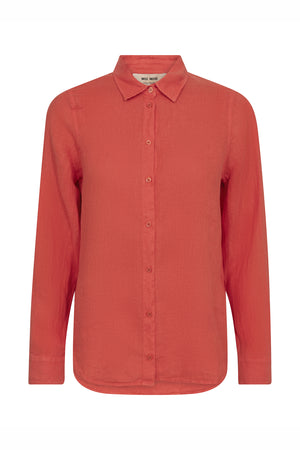 MMMartina Linneskjorta Spicy Orange - 178790