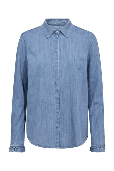 MMMattie Flip Denimskjorta Mid Blue - 168440 Thumbnail