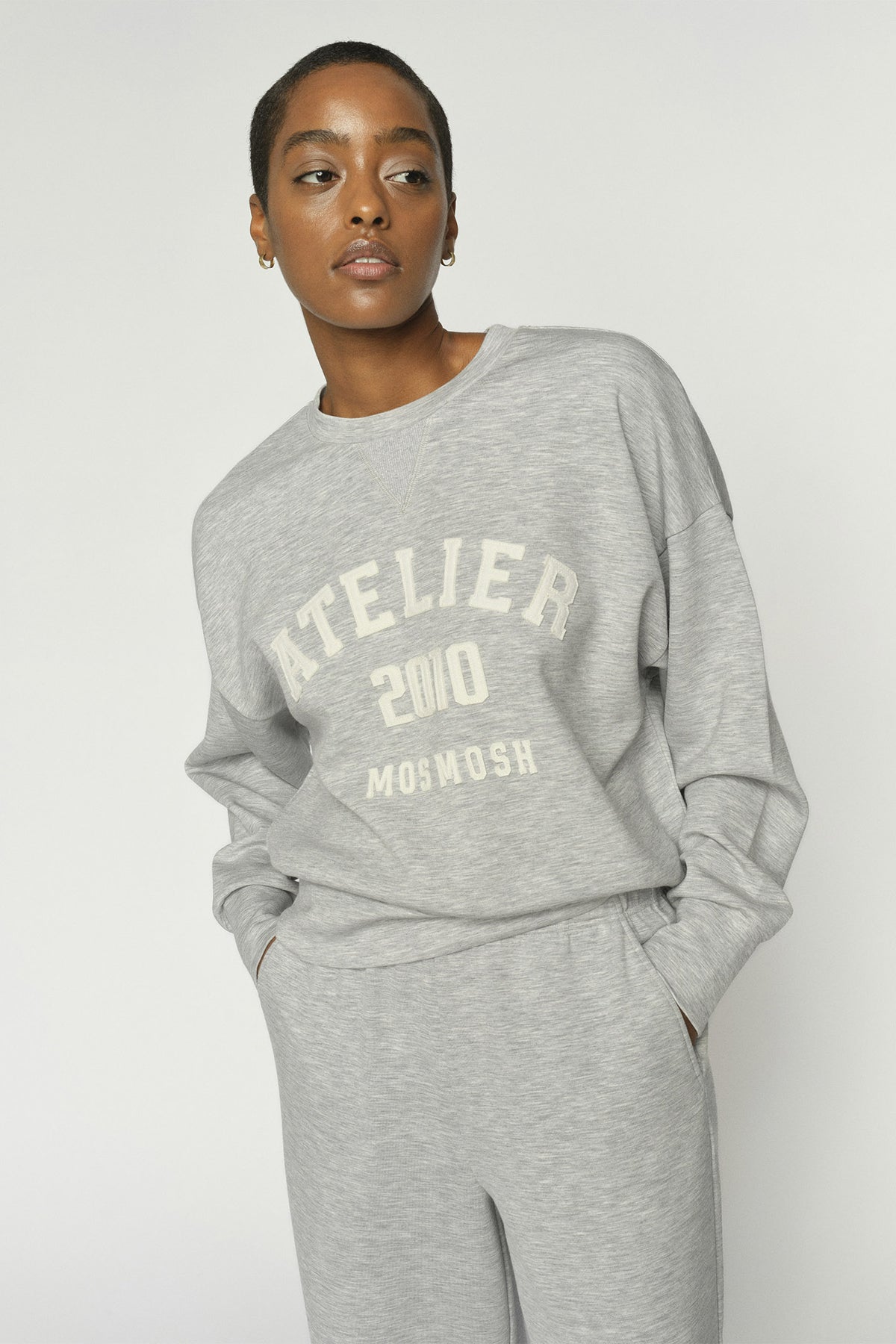 MMNima O-LS Sweatshirt Grey Melange - 177510