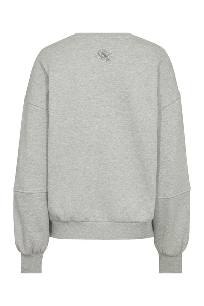 MMRafa O-LS Sweatshirt Ljusgråmelerad - 179010 Thumbnail