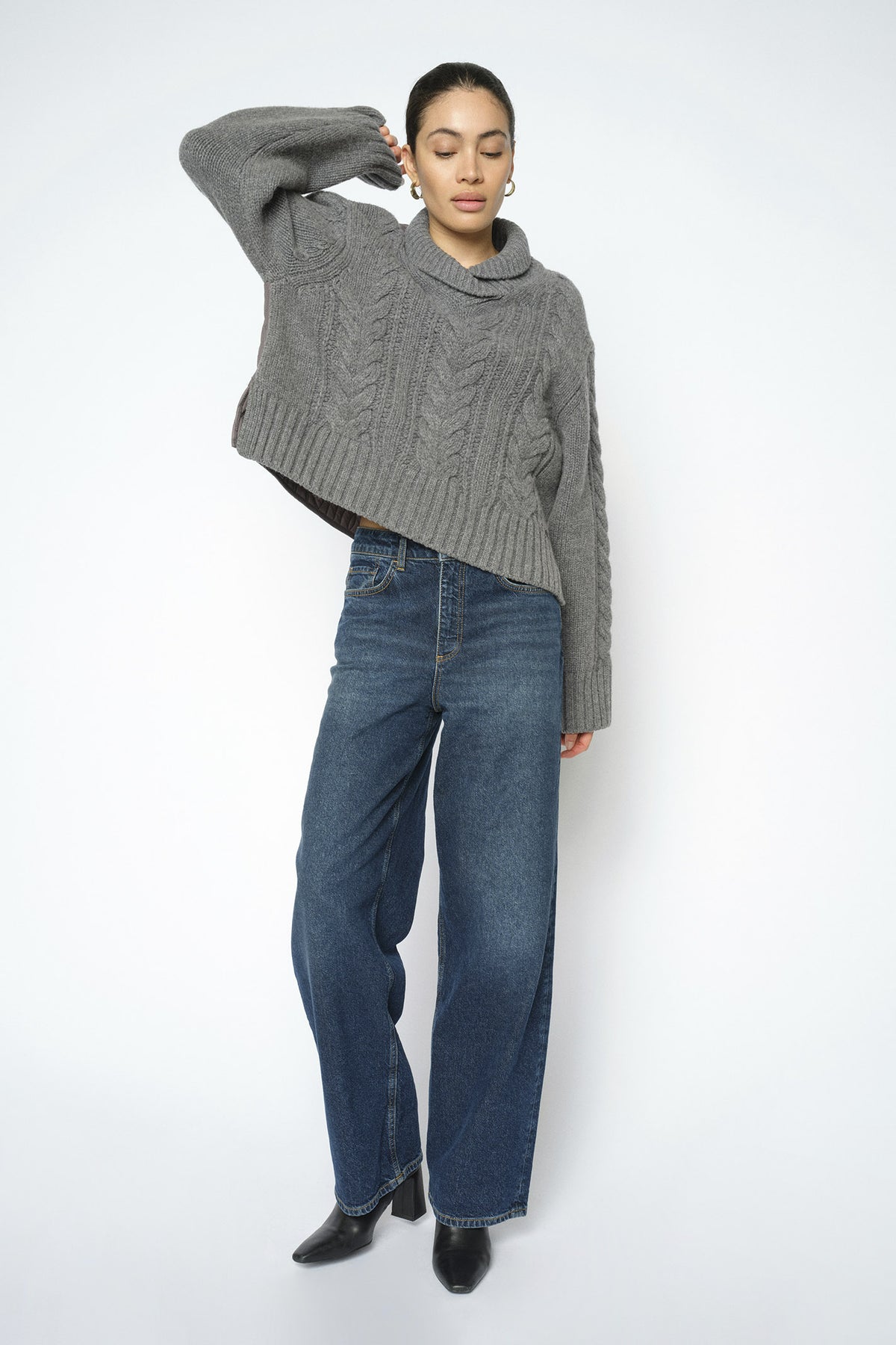 MMRelee Buckle Jeans MÖRKBLÅ - 180940
