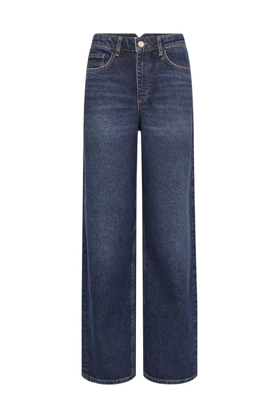 MMRelee Buckle Jeans MÖRKBLÅ - 180940 Thumbnail