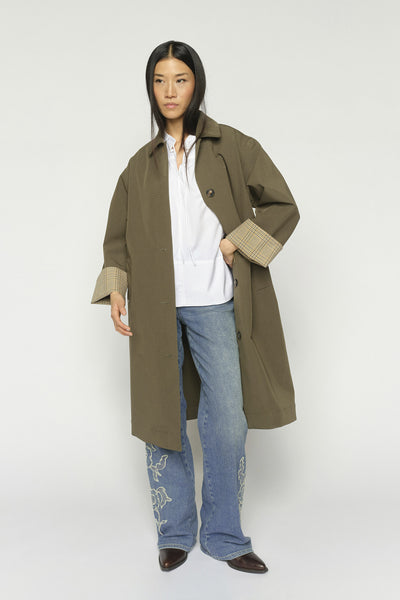 MMRiko Bora Trenchcoat Olive night - 178210 Thumbnail