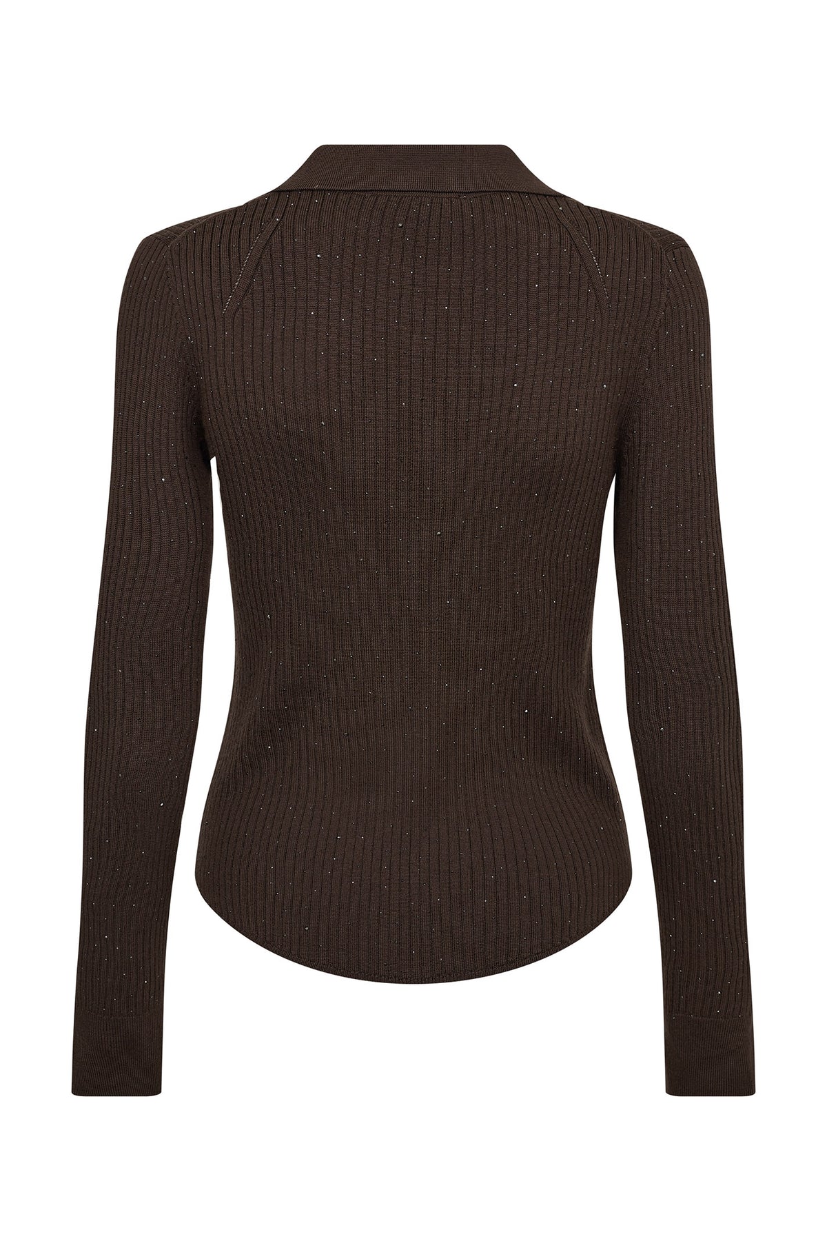 MMRonika Wool Knit Polo Bracken - 175380