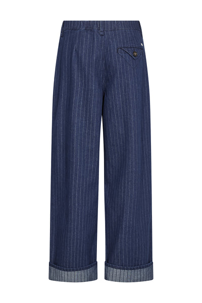 MMSerit Stripe Pant MÖRKBLÅ - 182260 Thumbnail