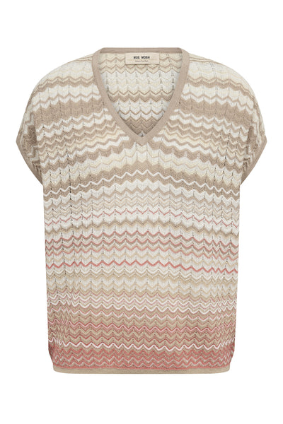 MMShani Zig-Zag Knot Knit ECRU - 180360 Thumbnail