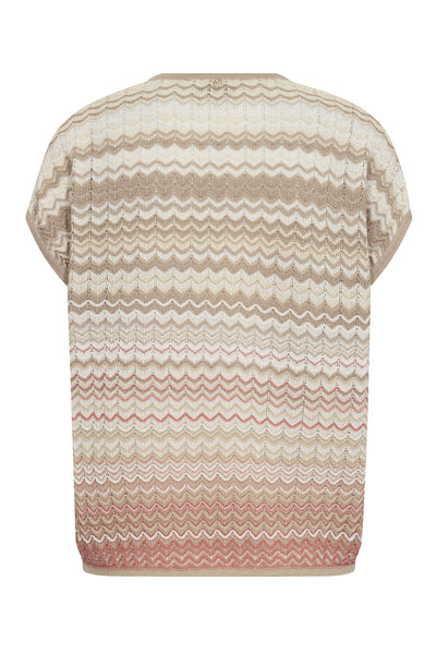 MMShani Zig-Zag Knot Knit ECRU - 180360 Thumbnail
