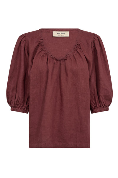 MMTaissa Linen Blouse Cowhide - 160160 Thumbnail