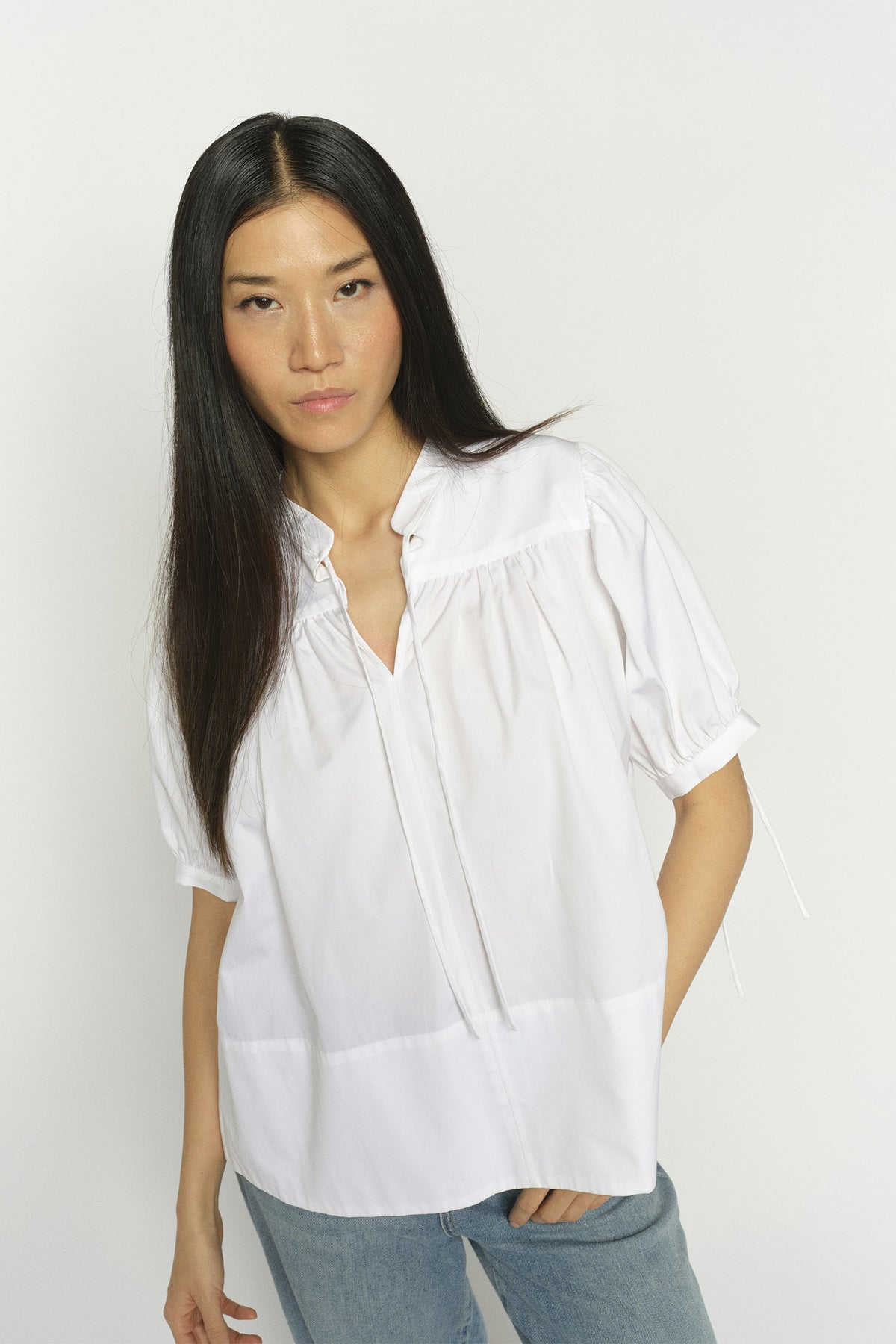MMTarima SS Cotton Blouse White - 178090