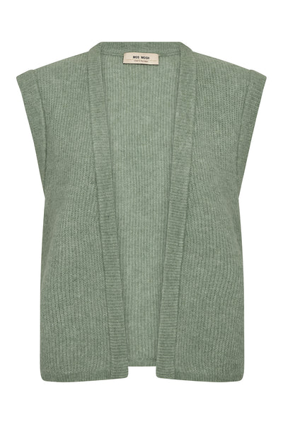 MMThora Stickad väst Turf Green - 177540 Thumbnail