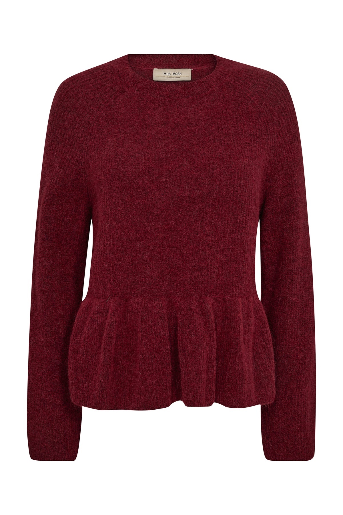 MMThora O-Neck Frill Knit 175390 Rhythmic Red