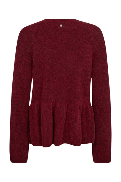 MMThora O-Neck Frill Knit 175390 Rhythmic Red Thumbnail