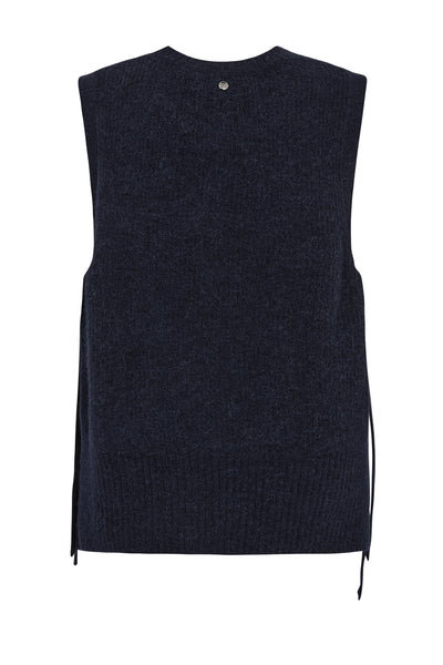 MMThora Tie Knit Vest Salute Navy - 182760 Thumbnail