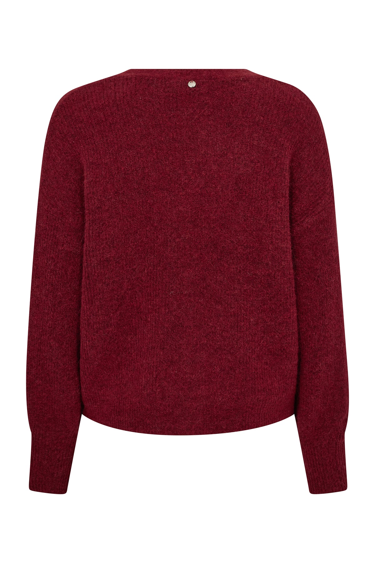 MMThora V-ringad stickad kofta Rhythmic Red