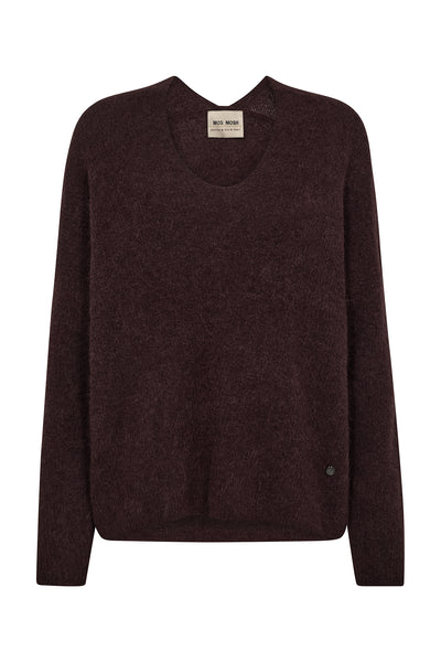 MMThora V-Neck Knit FUDGE - 153900 Thumbnail