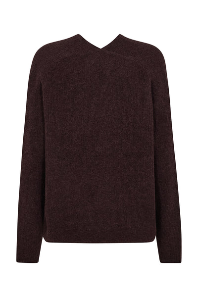 MMThora V-Neck Knit FUDGE - 153900 Thumbnail
