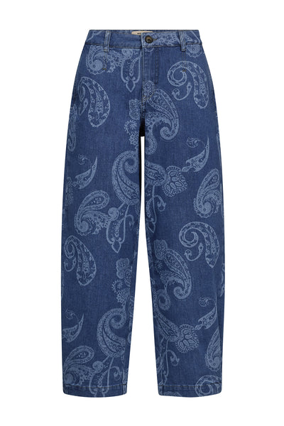 MMTino Paisley Jeans Mid Blue - 178470 Thumbnail