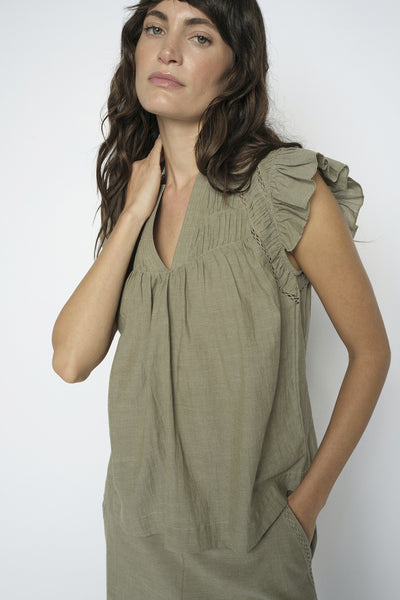 MMWoda Izha Blouse BURNT OLIVE - 180220 Thumbnail