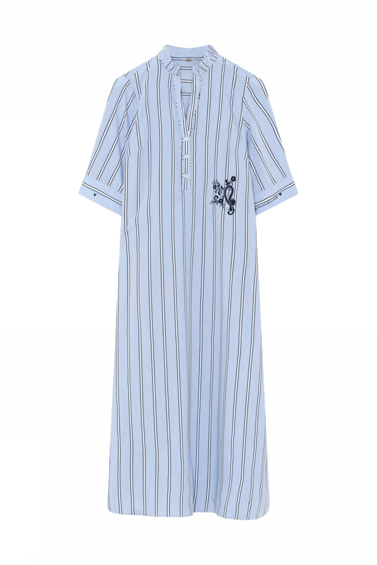 Madonna, midi+ skjortklänning 94038-Blue Gray - 58524/7597